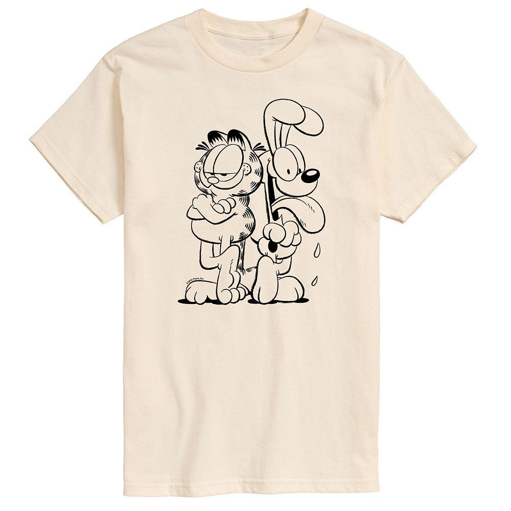 

Мужская футболка с рисунком Garfield And Odie Licensed Character, бежевый