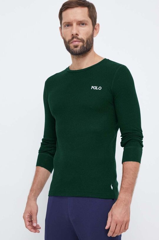 Пижама с длинными рукавами Polo Ralph Lauren, зеленый — фото 4
