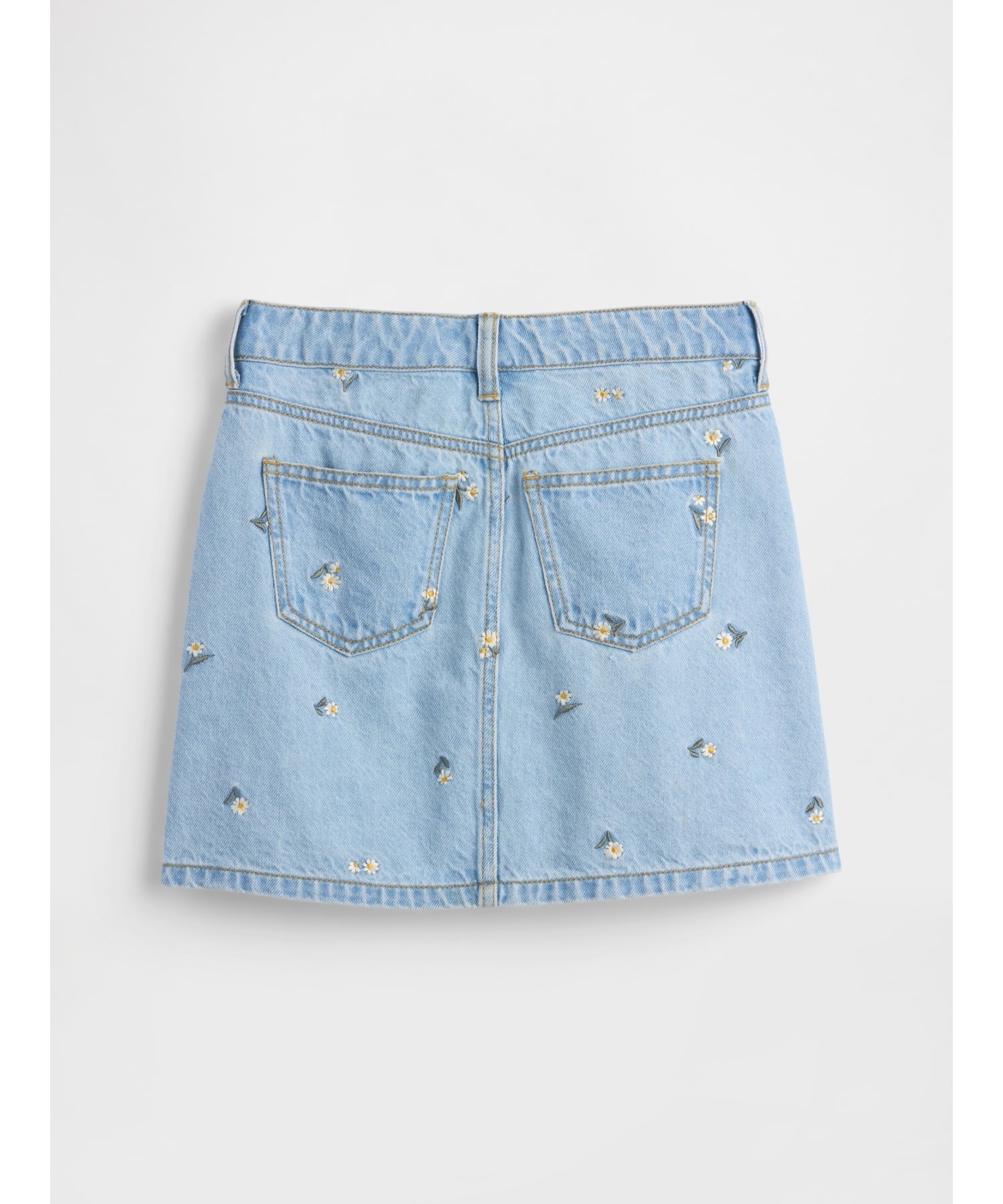 (K) Джинсовая юбка с вышивкой (детская) GAP, DAISY_PRINT_MULTI — фото 2