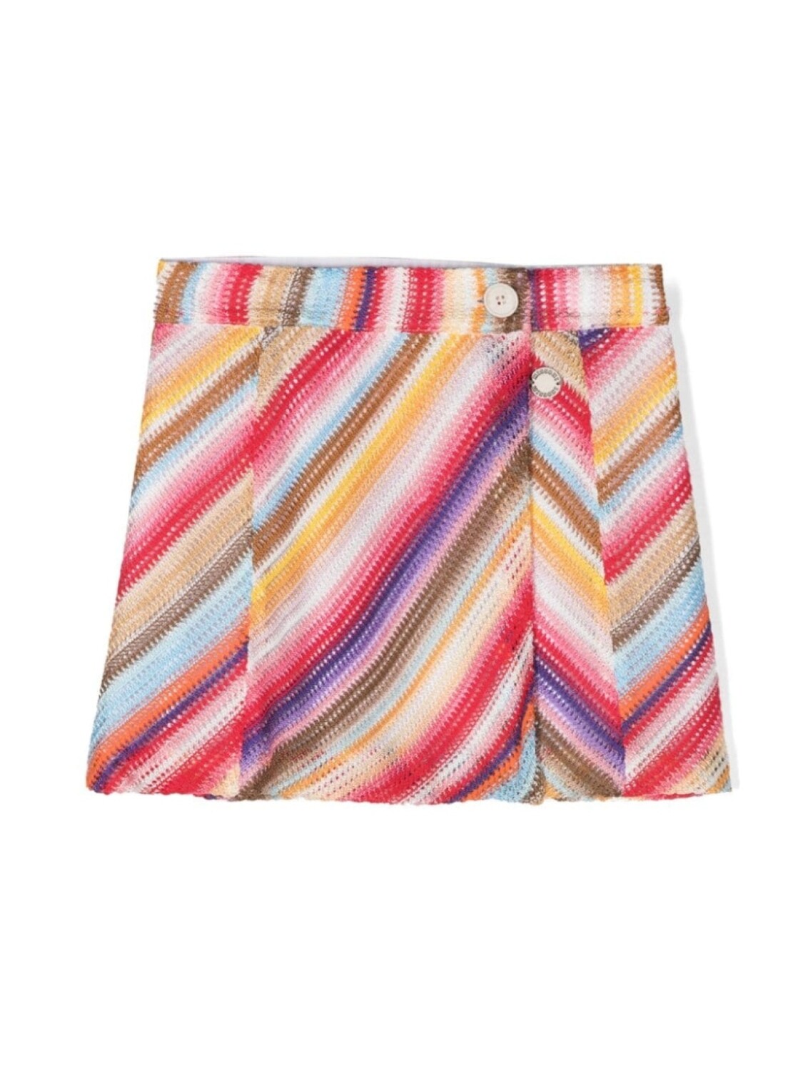 

Missoni Kids юбка с запахом и узором зигзаг, желтый