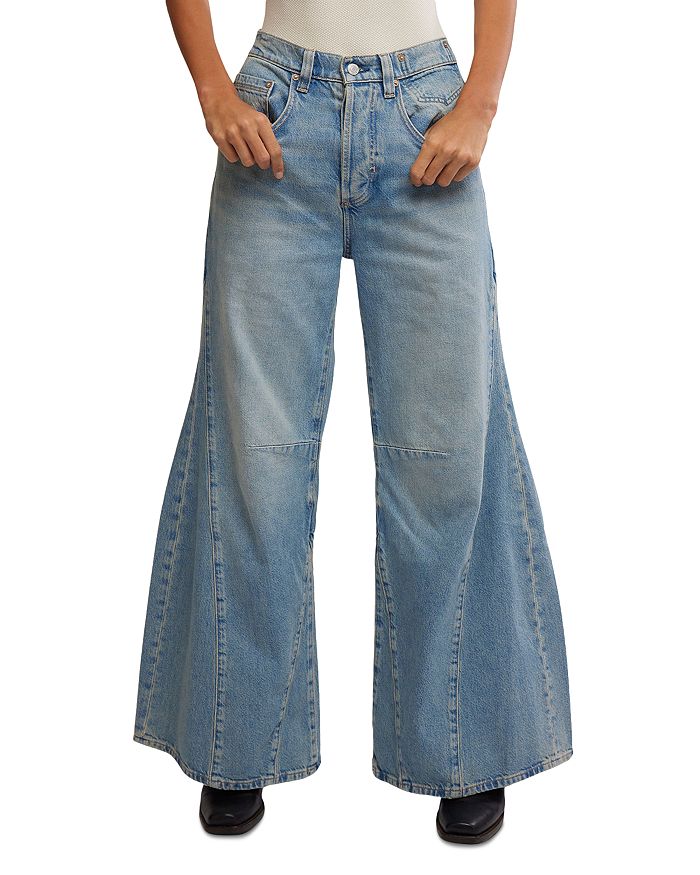 

Джинсы We The Free Eden High Rise Slochy Wide Leg в стиле Fast Forward Free People, синий