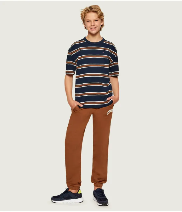 Поднятые университетские спортивные штаны Regular fit Tommy Hilfiger, коричневый — фото 2
