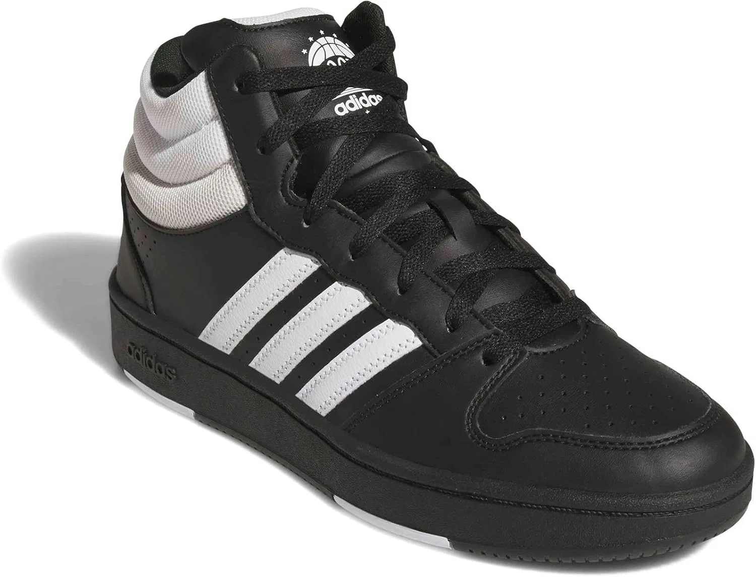 Кроссовки Adidas Unisex Hoops Mid Classic, Core Black Ftwr White Orbit Grey — фото 4