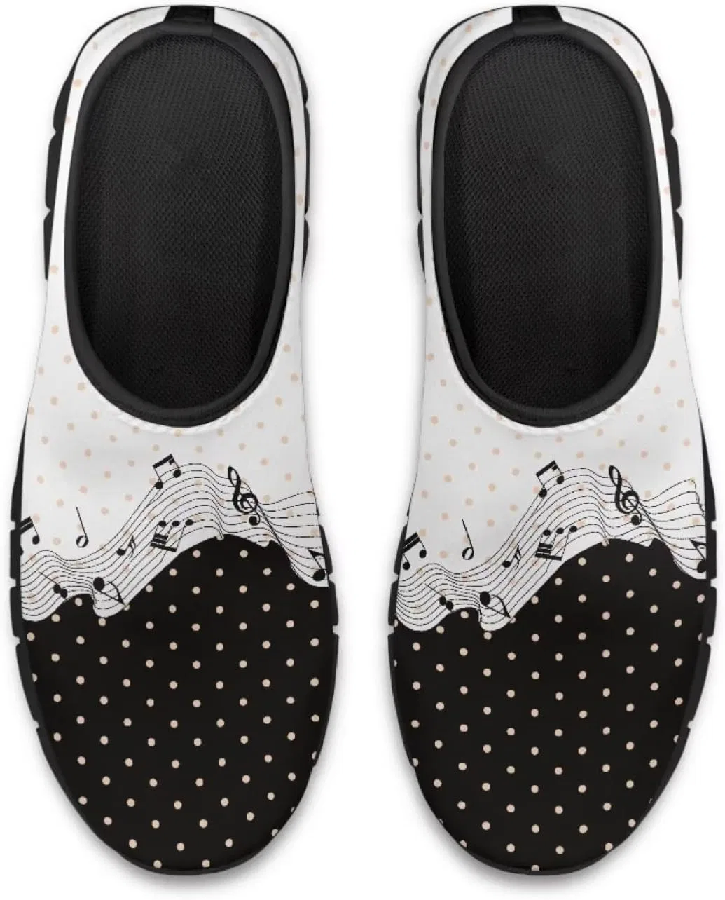 Лоферы мужские с антискользящей подошвой, модель Slip on Shoes, Music Note Dots Hsaiyjsp