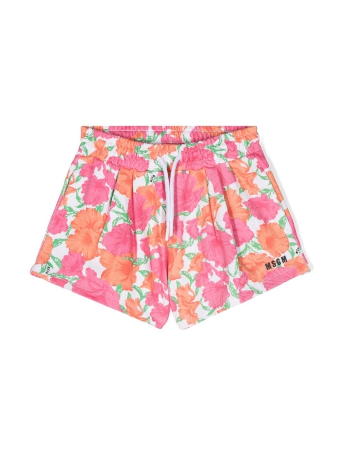 

Спортивные шорты с цветочным принтом MSGM Kids, белый