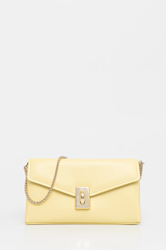 

Кожаная сумка Furla, желтый