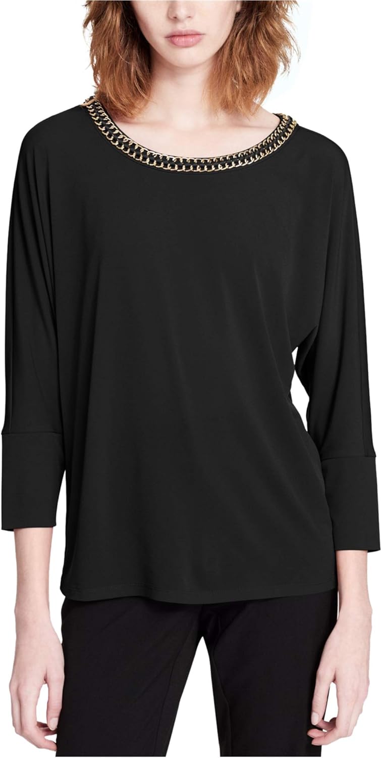 

Топ Calvin Klein L/S с золотой цепочкой, Black