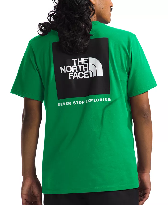

Мужская короткая футболка с круглым вырезом Box Logo The North Face, зеленый