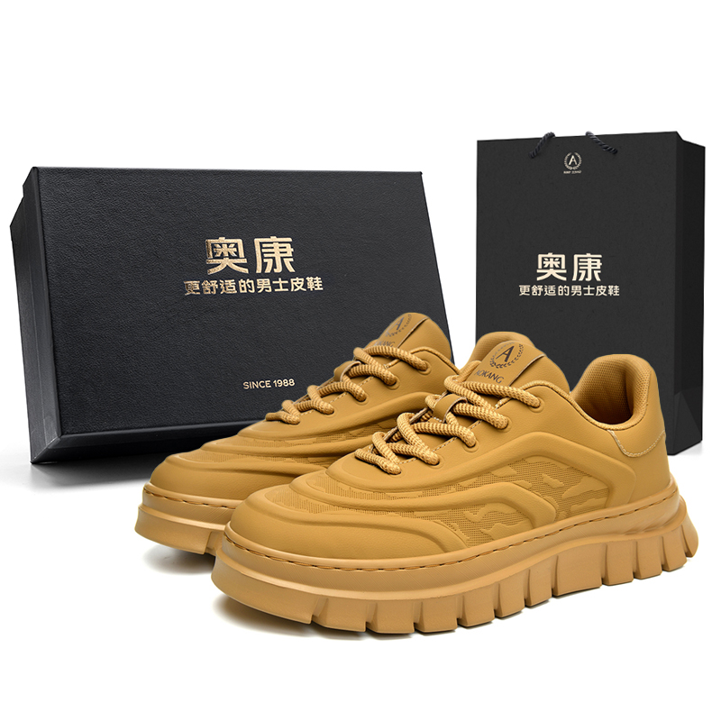 

AOKANG Кроссовки для скейтбординга Dunk Series, мужские, низкие, желто-коричневые, черные