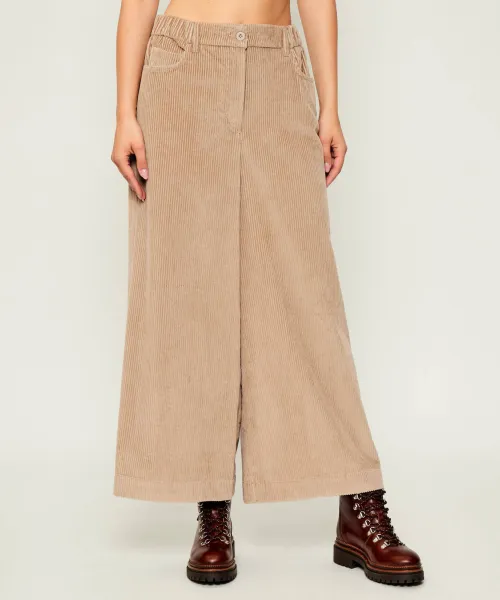 

Вельветовые брюки Урсола Relaxed fit Weekend Maxmara, бежевый