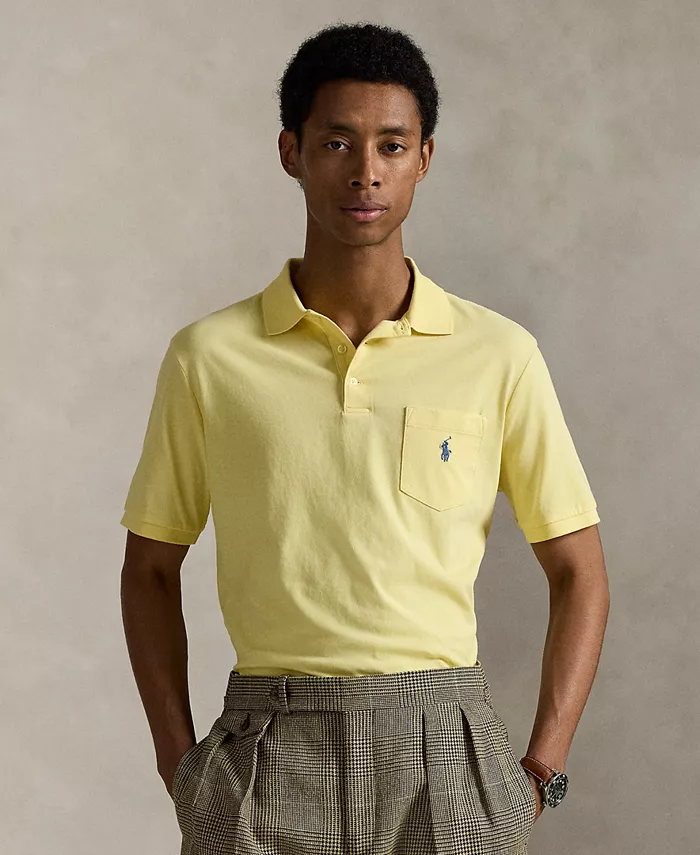 

Мужская классическая поло с карманом из джерси Polo Ralph Lauren, желтый