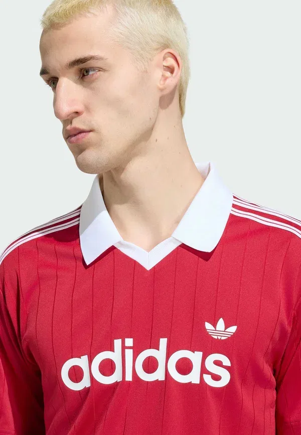 Футболка поло Adidas Originals, цвет команды победы красный белый — фото 3