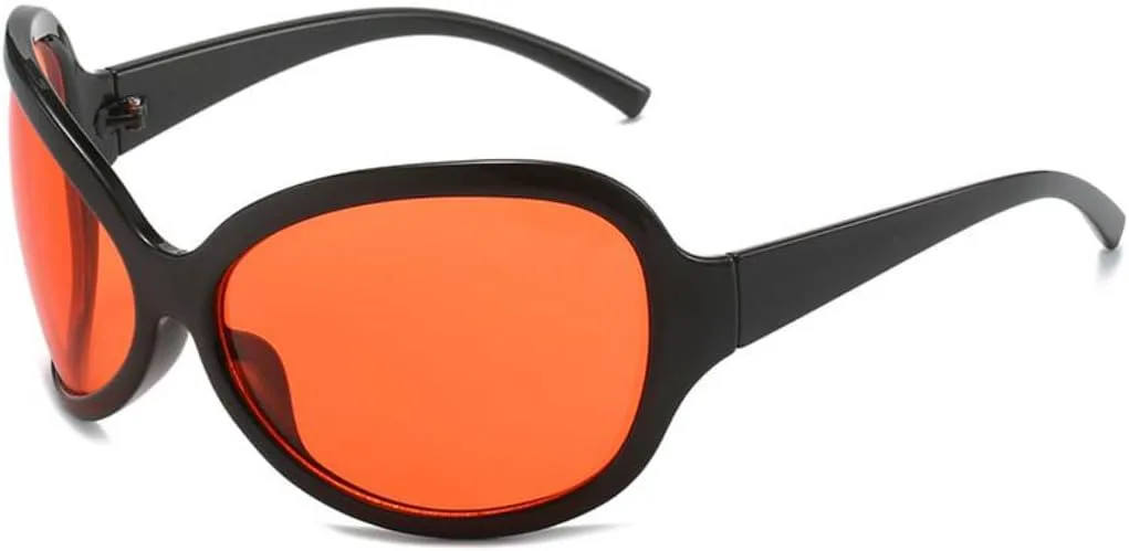 

Большие панк-солнцезащитные очки для женщин, спортивные, роскошные, в стиле ретро, ​​солнцезащитные очки с защитой от УФ-излучения UV400 VVTWSSW, C2blackredbig