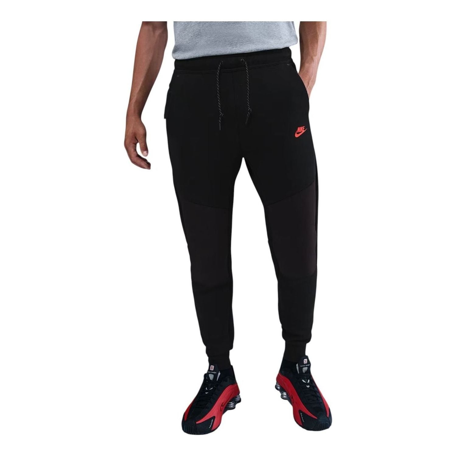

Спортивные брюки Nike Tech Fleece Joggers 'Black Bright Crimson'