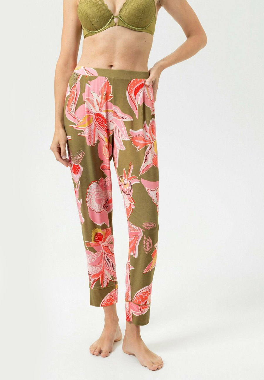 

Пижамные брюки mey KNÖCHELLANG SERIE FLOWER WHIRL, Golden Fern/Green