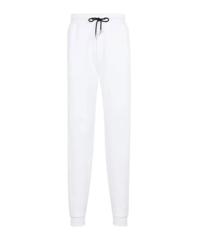 

Спортивные штаны с логотипом и подвесками в виде тигровых зубов. Roberto Cavalli, белый