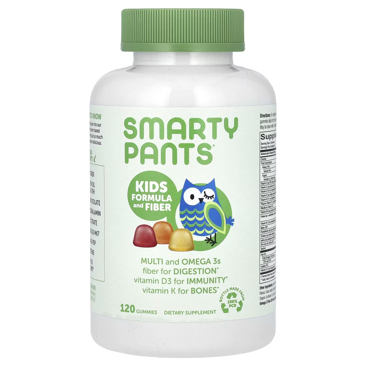 

SmartyPants Kids Formula and Fiber Клубника, банан, апельсин и лимон, 120 жевательных конфет