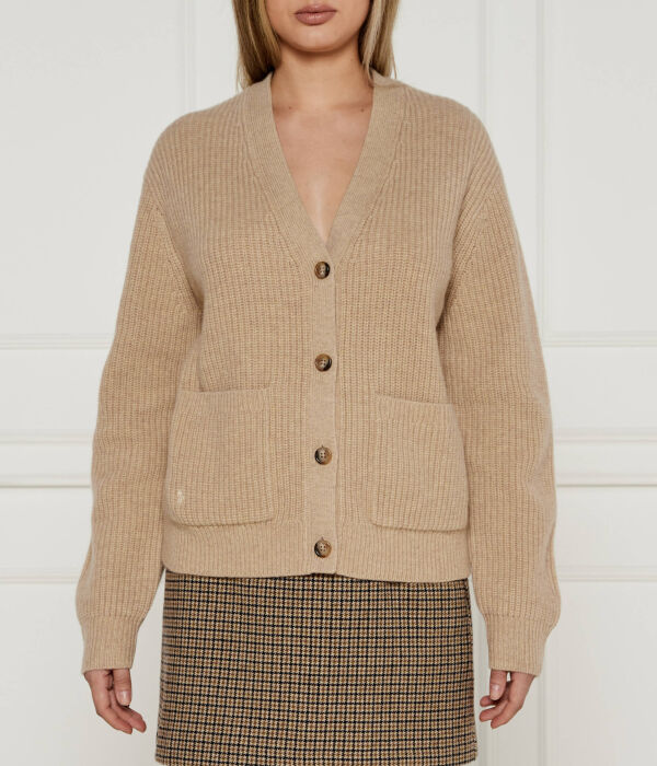 

Шерстяной кардиган Loose fit Polo Ralph Lauren, желтый