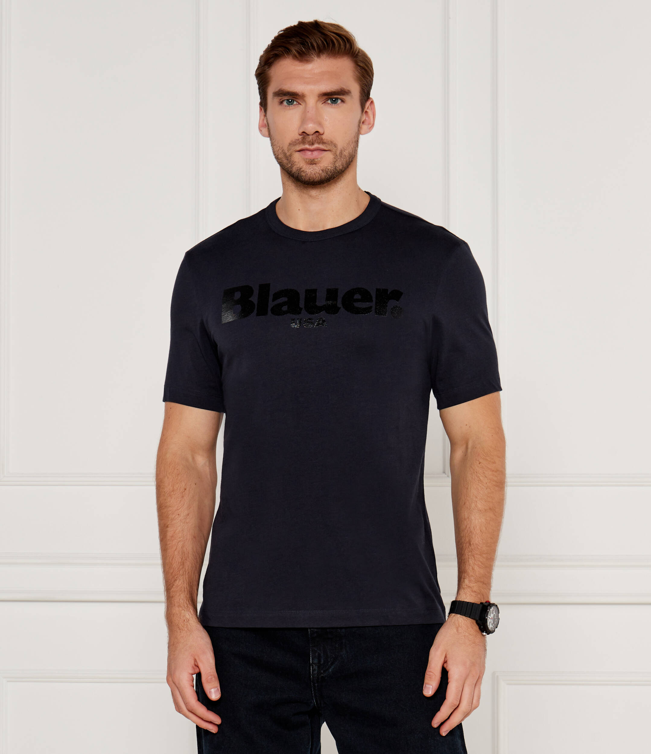 

Футболка BLAUER BOURNE Regular Fit, темно-синий