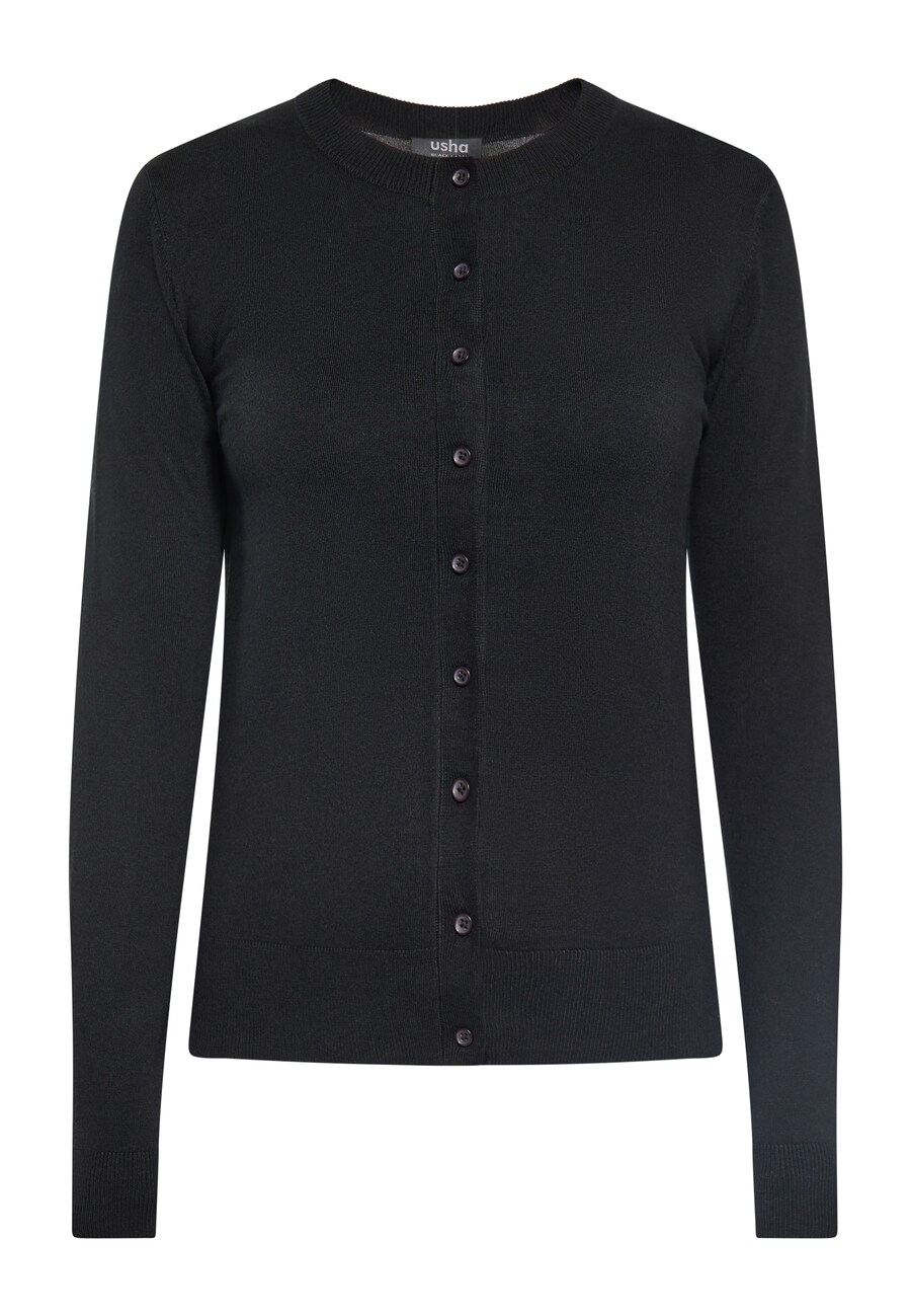 

Вязаный кардиган usha BLACK LABEL Knit Cardigan, черный