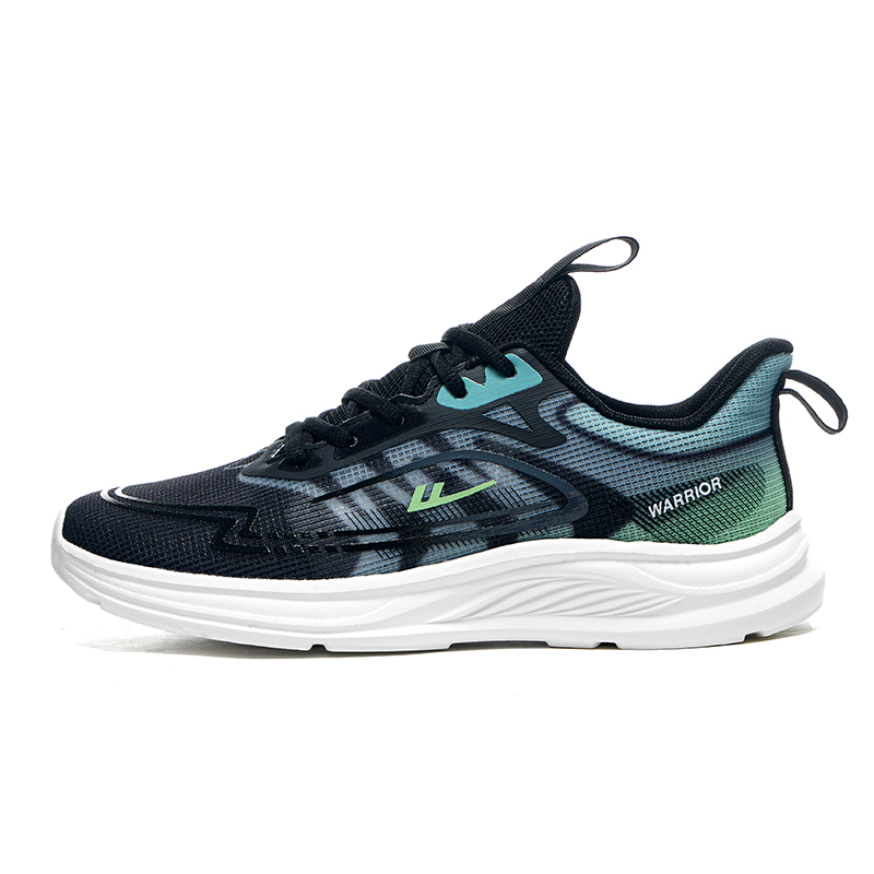 

WARRIOR Дышащие легкие кроссовки Rebound Low Top для повседневного бега, мужские, черные, сине-зеленые
