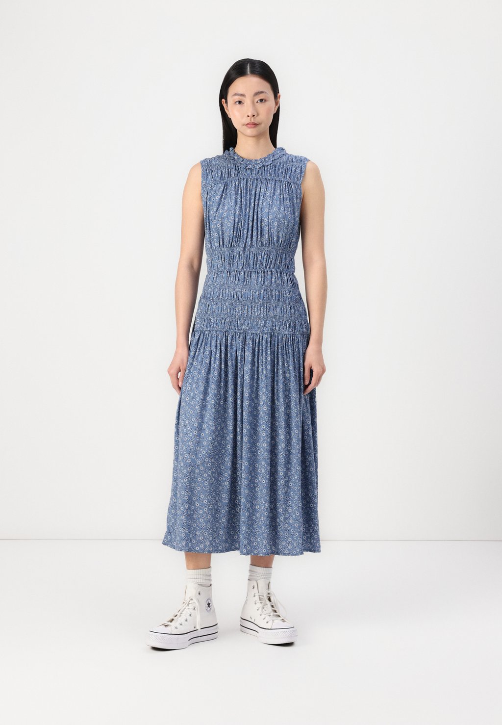 

Повседневное платье SMOCKED BODICE GAP, синий