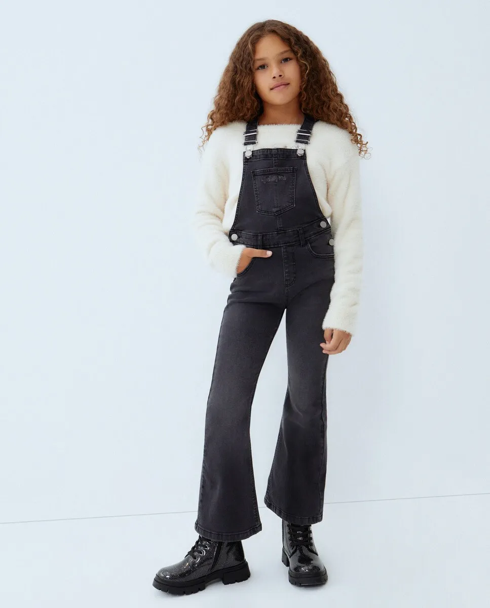

Базовый джинсовый комбинезон для девочек Kids El Corte Inglés, черный