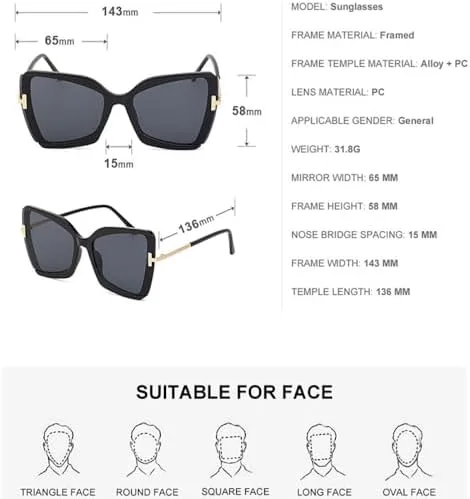 

Крупные солнцезащитные очки для женщин, винтажные квадратные солнцезащитные очки для женщин, модные очки «кошачий глаз», солнцезащитные очки UV400 MTZJH, C8 Pink