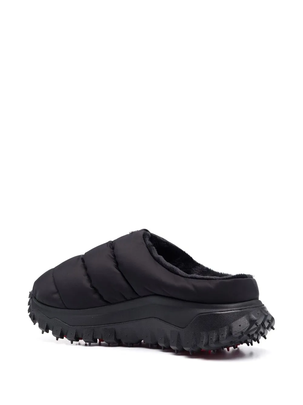 Стеганые шлепанцы с подкладкой из искусственного меха 6 Moncler 1017 Alyx 9Sm, черный — фото 3