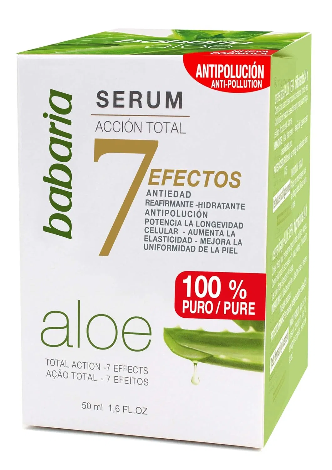 Сыворотка Babaria — Унисекс для лица «Serum 7 Efectos Aloe Vera» от