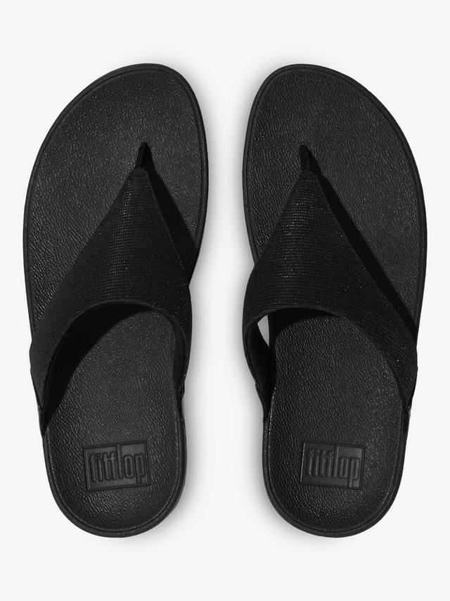 Песочники Lulu Shimmer с открытым носком FitFlop, All Black — фото 4
