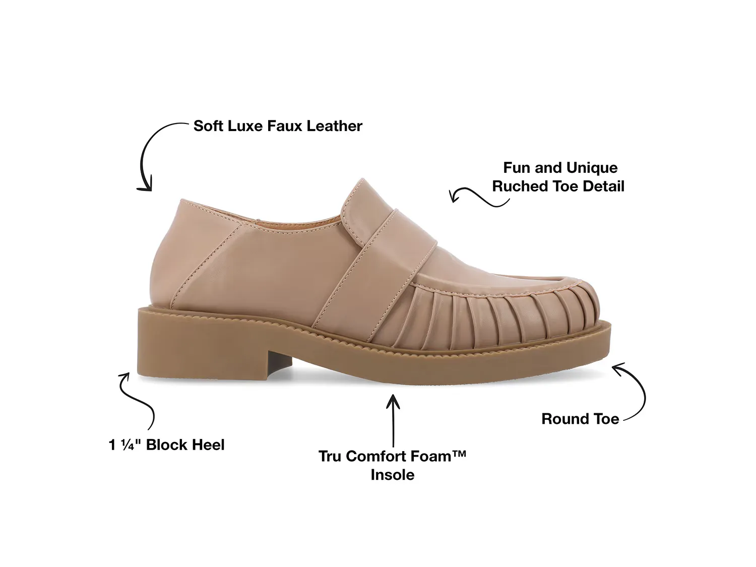 Лоферы Lakenn Loafer Journee Collection, серо-коричневый — фото 3