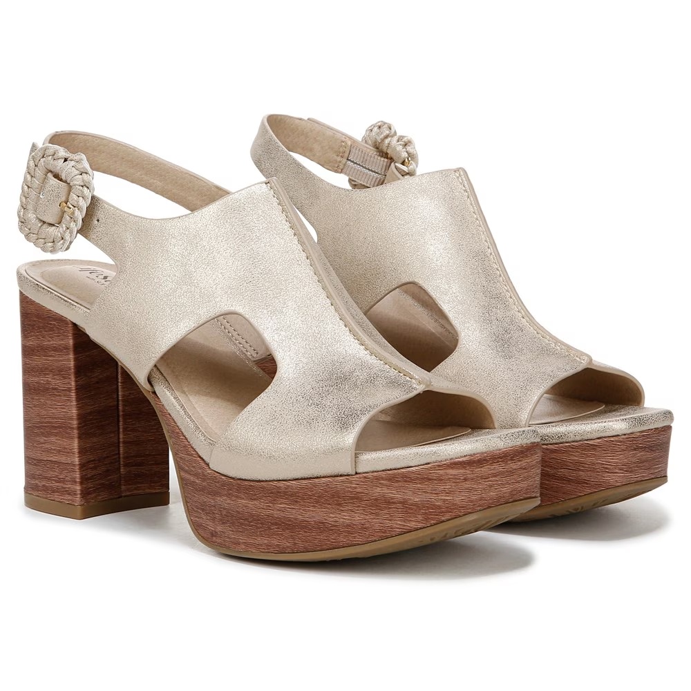 Босоножки на блочном каблуке Audra Lifestride, gold fabric