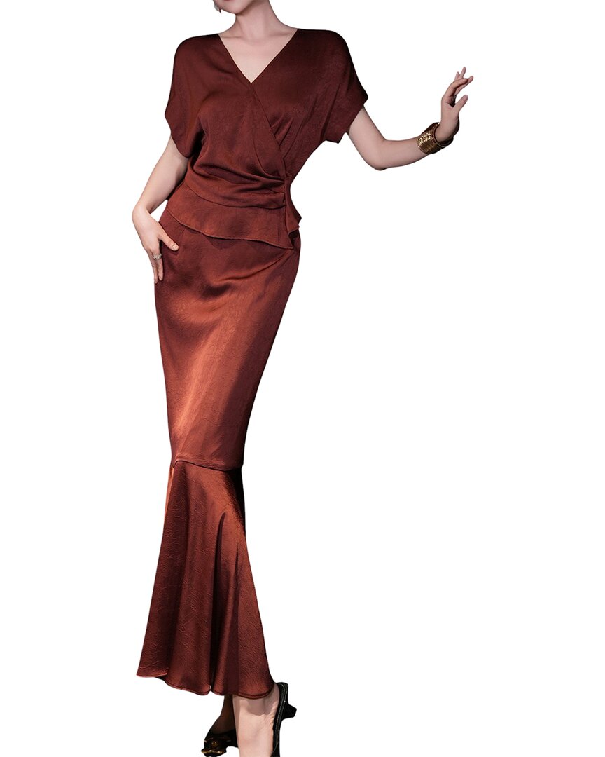 

Комплект из 2 предметов: топ и юбка от BURRYCO, коричневый