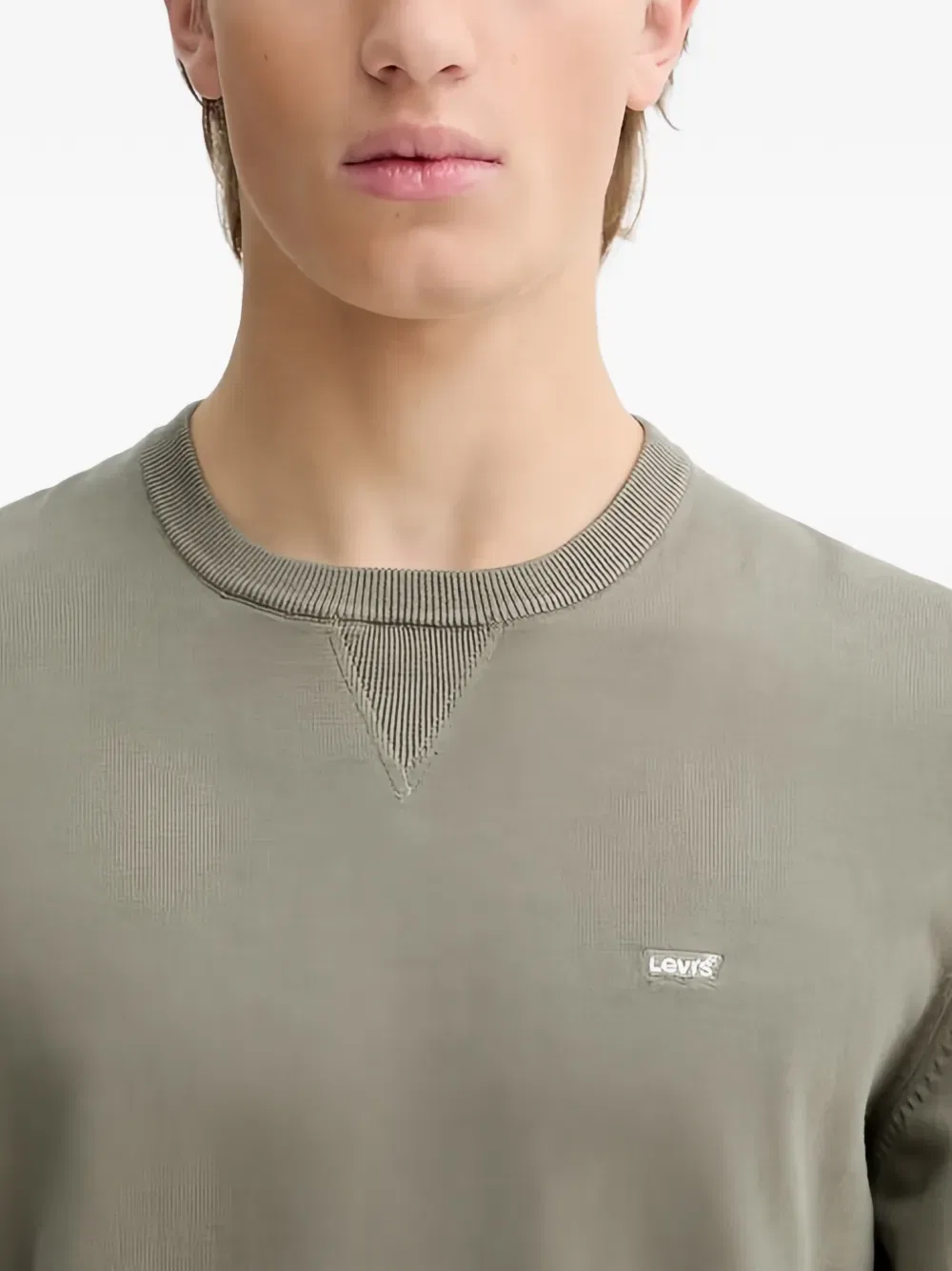 Свитер с круглым вырезом и длинными рукавами Levi'S, зеленый — фото 4