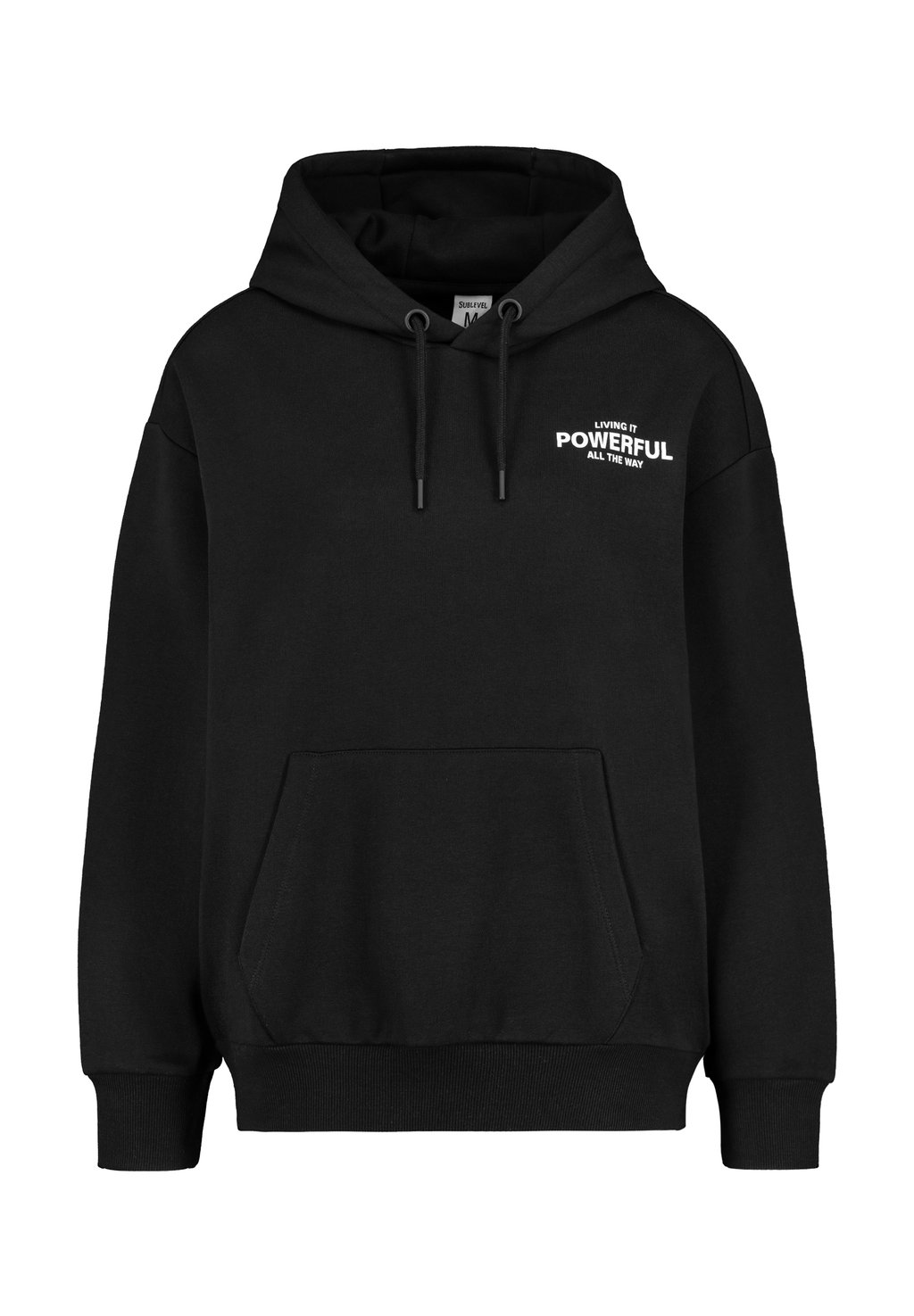 

Толстовка MIT KÄNGURUTASCHE UND SLOGAN-PRINT - Hoodie Sublevel, черный
