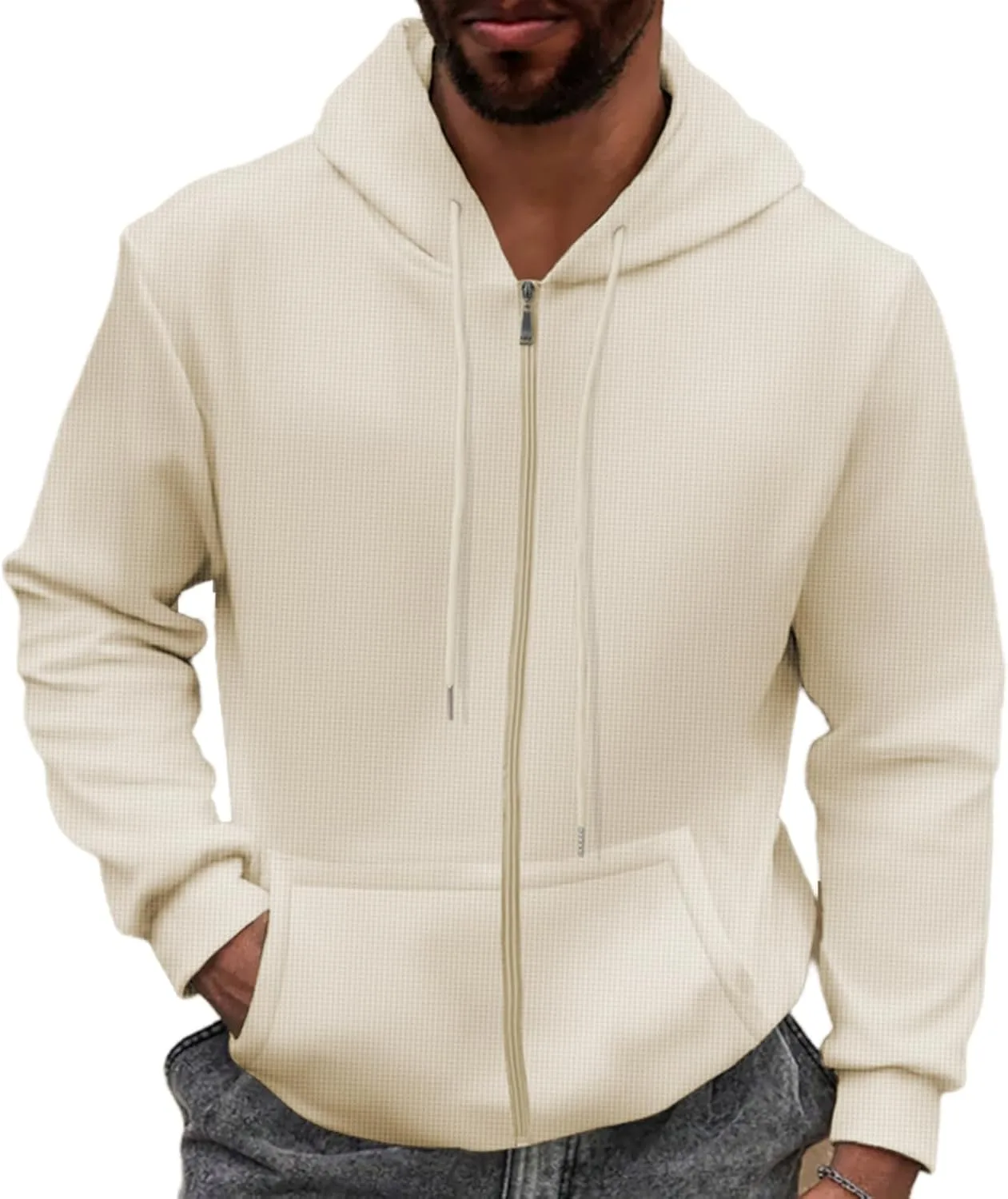 

Мужская толстовка с капюшоном на молнии PEVOSU