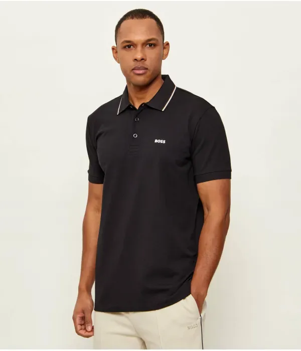 Поло PL_GOC Birdie Paule slim fit Boss Green, черный