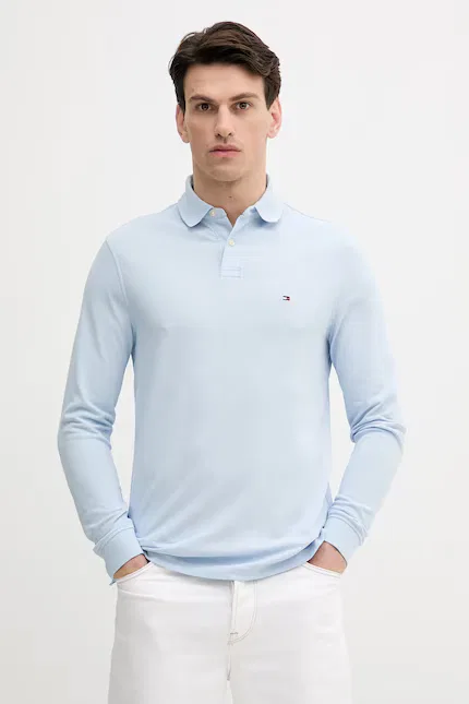 Лонгслив мужской из мягкого хлопка Tommy Hilfiger, синий