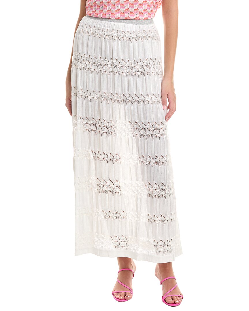 

Юбка макси из ажурного трикотажа M Missoni, белый