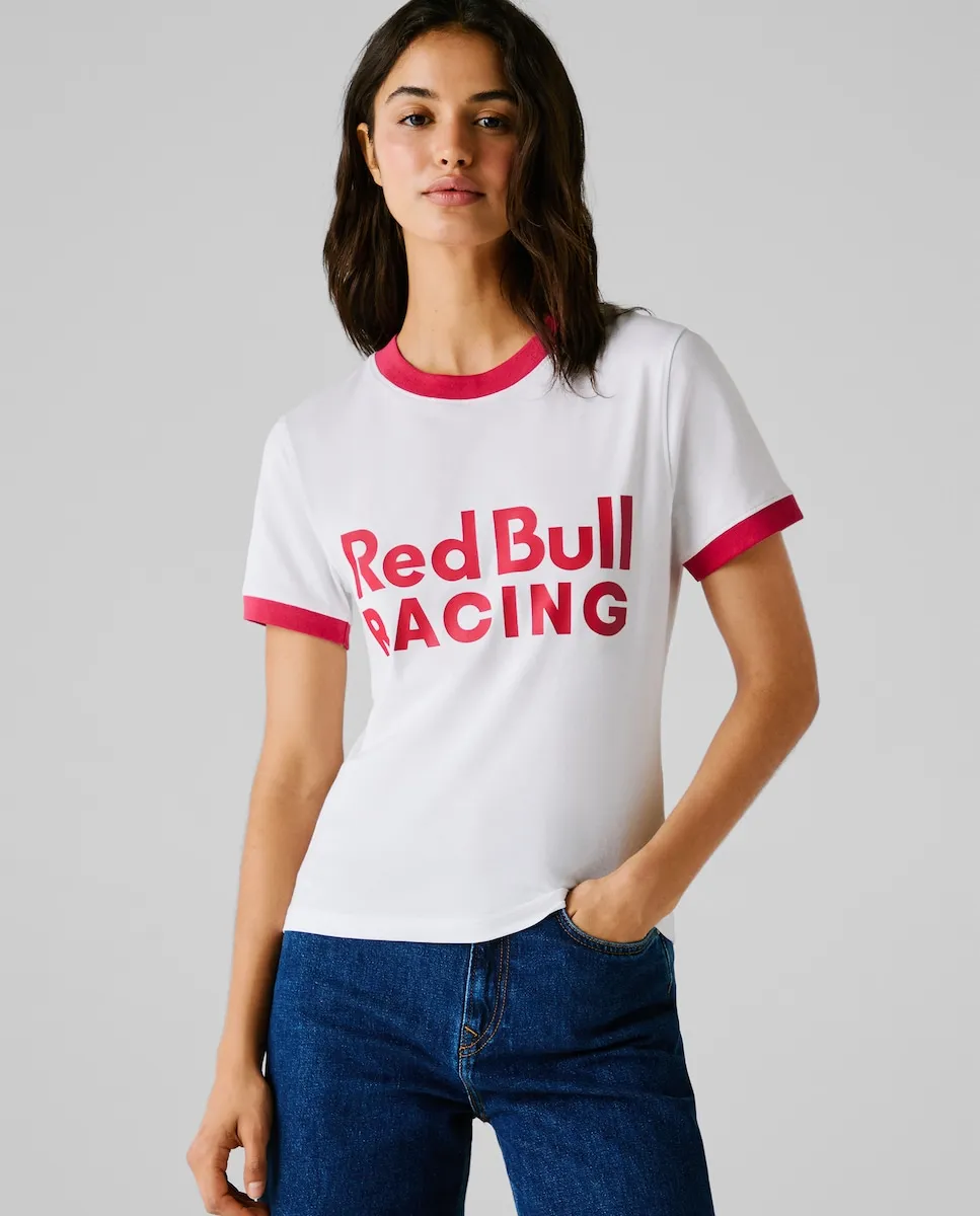 

Женская футболка с коротким рукавом и крупным принтом логотипа Pepe Jeans, розовый