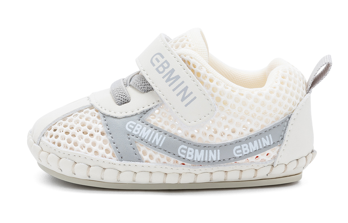 

Скользостойкие противоударные амортизирующие износостойкие низкие предходовые ботинки и носочные туфли для малышей EBMINI, бежевый/серый