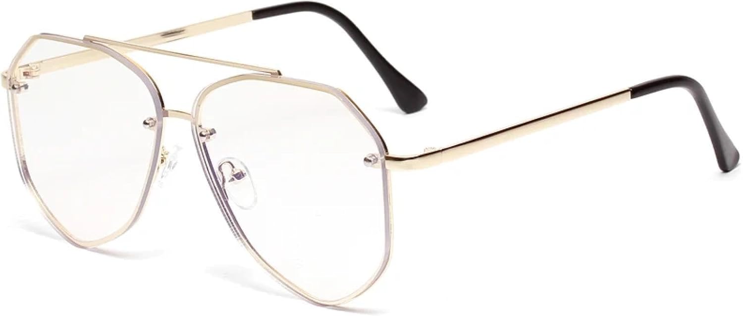 

Ретро круглые солнцезащитные очки для мужчин и женщин, роскошные металлические винтажные многоугольные солнцезащитные очки с золотистым покрытием, защита от УФ-излучения UV400 TKKTLLT, Gold Clear