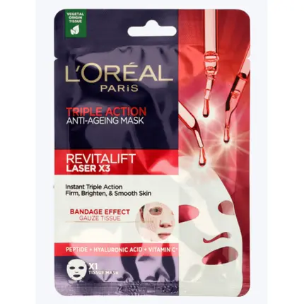 

Loreal Revitalift Laser Triple Action Антивозрастная маска, укрепляющая, осветляющая и разглаживающая 28G, L'Oreal, Красный, Loreal Revitalift Laser Triple Action Антивозрастная маска, укрепляющая, осветляющая и разглаживающая 28G, L'Oreal