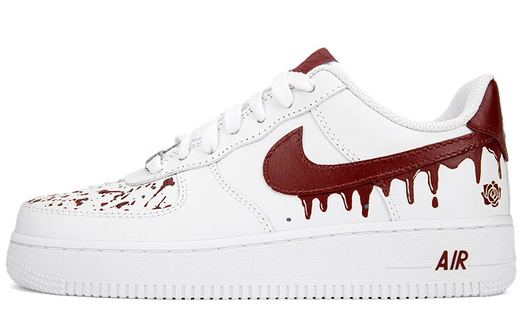 

Кроссовки Nike Air Force 1 Skateboard Shoes Men Low-Top White Red