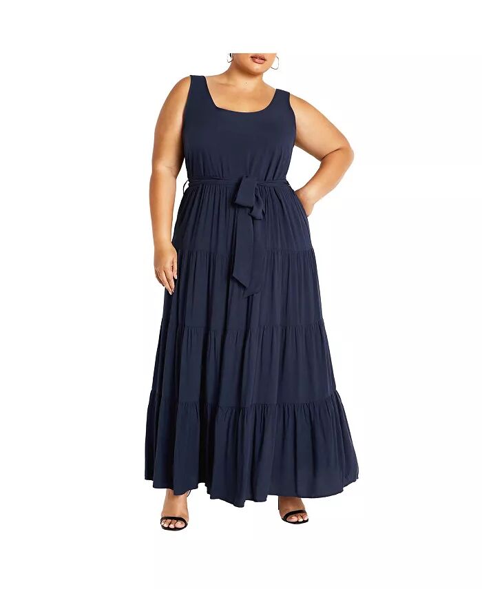 

Платье макси Sasha Plus Size CITY CHIC, синий