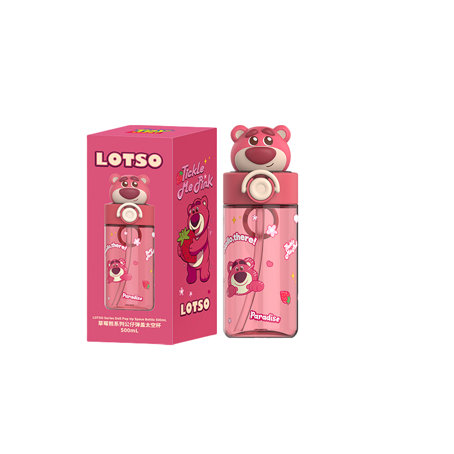 Коллекция Lotso, Stitch, милая мультяшная плюшевая шапка космическая кружка Disney, Lotso (Cup Cleaning Brush+Straw Brush) — фото 3