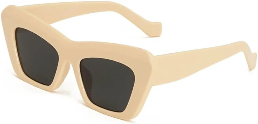 

Винтажные солнцезащитные очки «кошачий глаз» для женщин, роскошные модные солнцезащитные очки в большой оправе, ретро-очки для женщин и мужчин generic, Rice-black