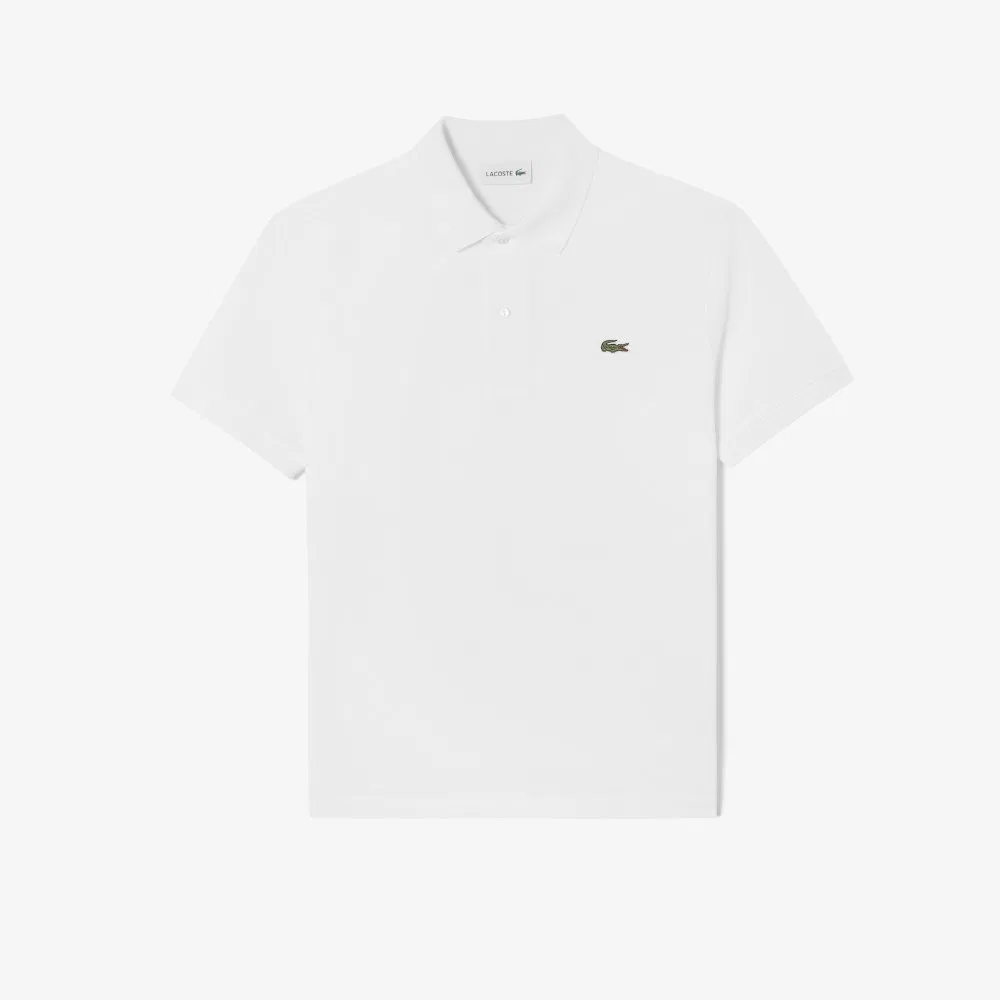 Мужская базовая футболка-поло French Regular Fit белого цвета от Lacoste