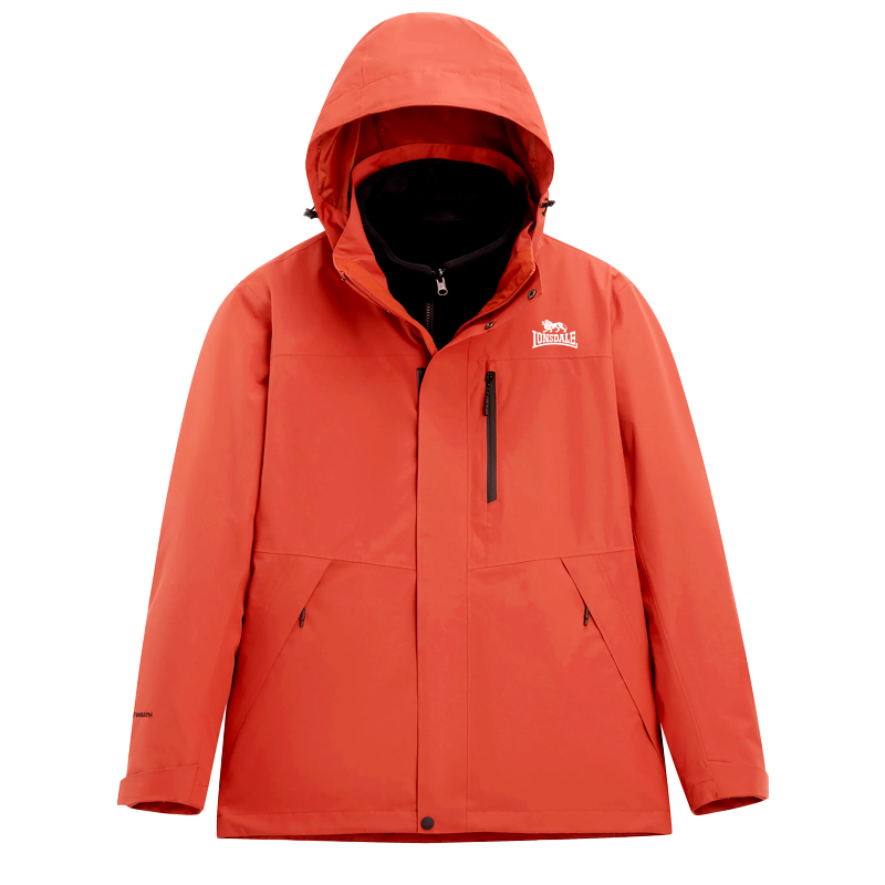 

LONSDALE Ветровка утепленная непромокаемая непродуваемая унисекс для походов, Rosefinch Red